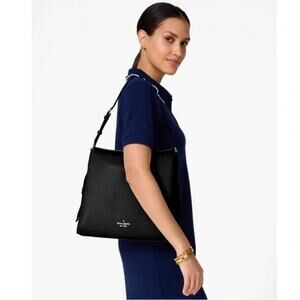 Kate Spade Women's Black Leather Dumpling Large Shoulder Bag